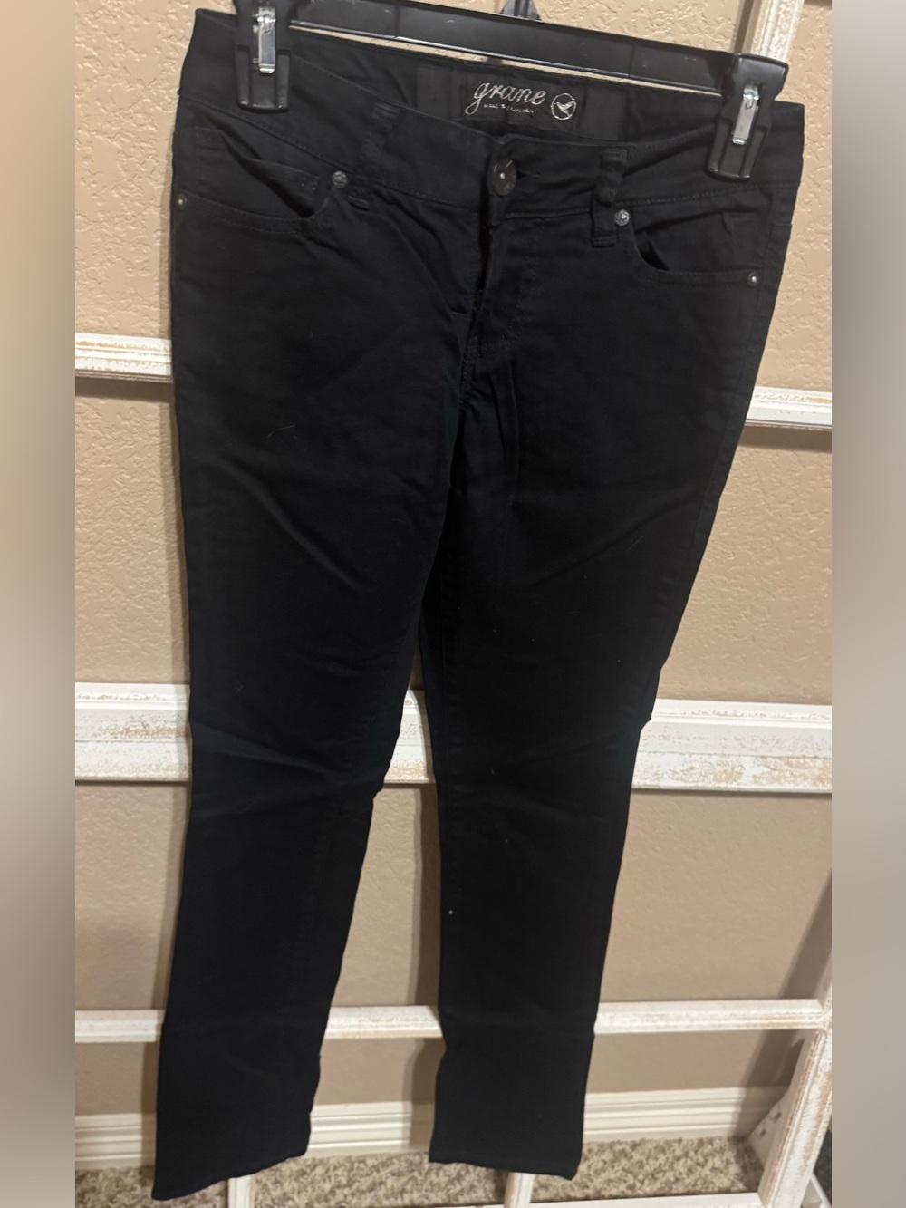 Y2K Vintage Grane Black Skinny Jeans; Sz 1